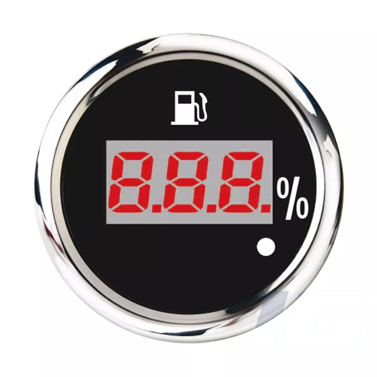 52mm Black Face Aftermarket Marine Gauge - Digital Fuel Level Gauge For Golf Vehicles- Golf Course Car